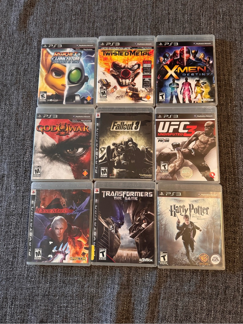 Lot of 9 Sony PS3 PlayStation‎ 3 Popular Games Something for Everyone!